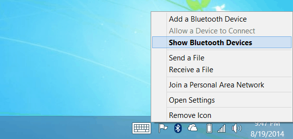 Show Bluetooth Devices