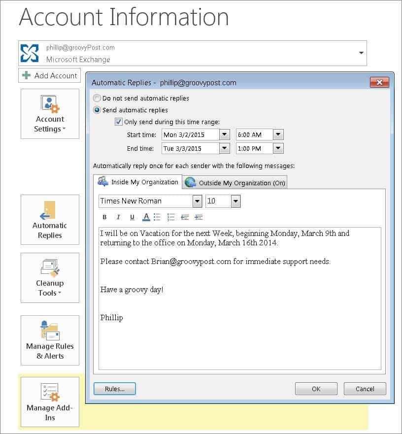 Enable Automatic Replies with Office Assistant in Outlook ...