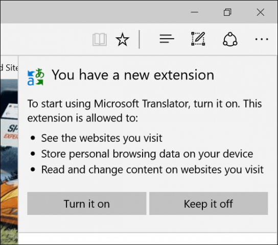 Enable Extension