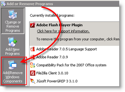 Add or Remove Programs, Add/Remove Windows Components :: groovyPost.com
