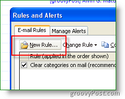 Create new Outlook Rule and Alert
