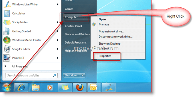 How-To Open Windows 7 Computer Properties