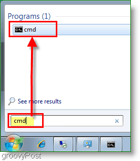 Screenshot - Open command window for Windows 7