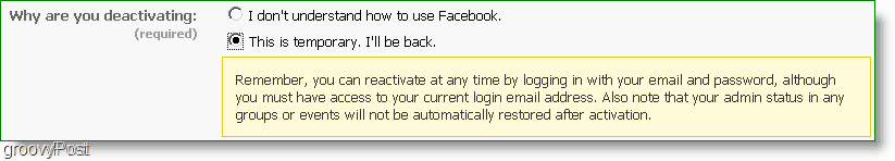 you can reactivate facebook at any time, is this really deactivation?