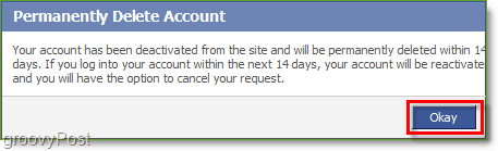 You must wait 14 days after confirming deletion of your Facebook account