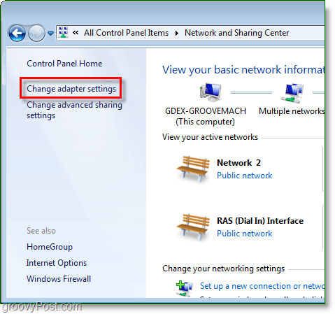 change network adapter settings in windows 7