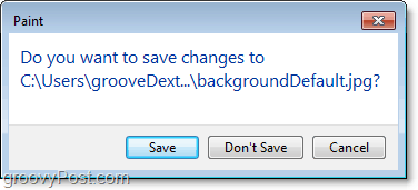 windows 7 paint reminds you if you forget to save your image