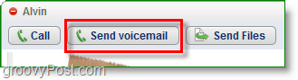Google Talk screenshot - send voicemail