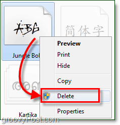 delete a font from windows 7 how to remove it and uninstall