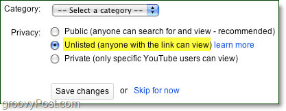 YouTubes new unlisted feature