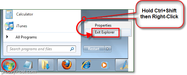 how to restart explorer in windows 7 without restarting