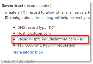 copy the value from server trust on windows live domain services