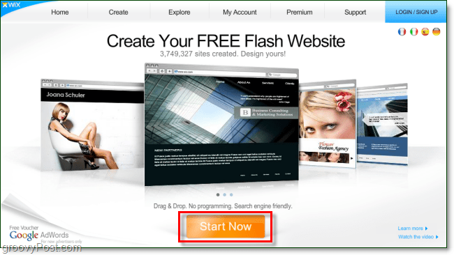 wix.com review - free flash websites