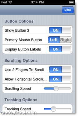 adjust touch mouse settings