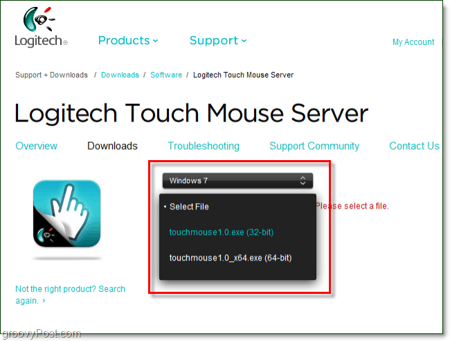 logitech touch mouse download for pc
