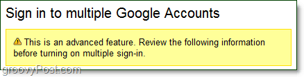 multiple google account advanced feature