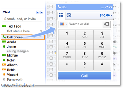 call phones from google voice gmail