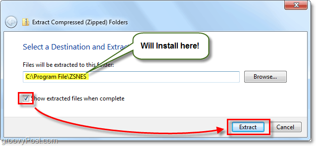 install the snes eumlator to your program files folder