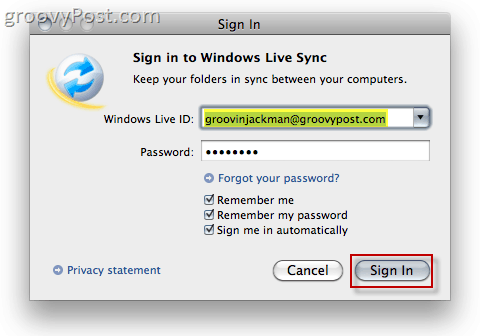 Windows Live Sync Beta on OS X