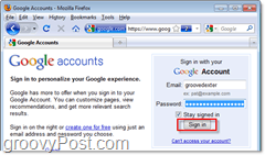 google account sign-in