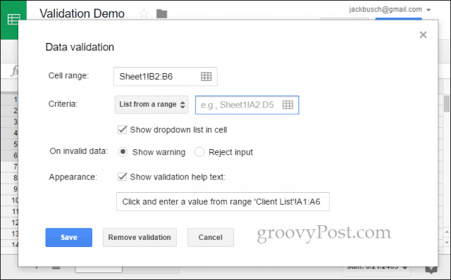How To Add Google Docs In Cell Dropdown And Validation In Spreadsheets