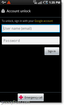 unlock account using google when you forget your password
