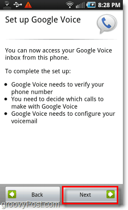 Google Voice on Android Mobile Sign-in