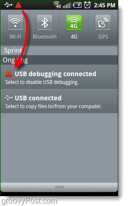 Android USB debugging connected alert