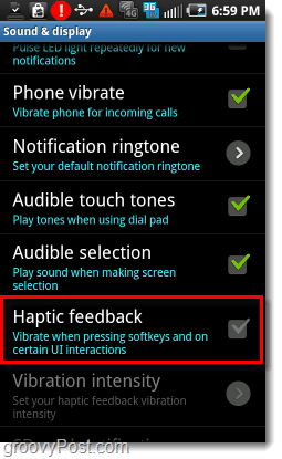 Enable or Disable Android Haptic Feedback