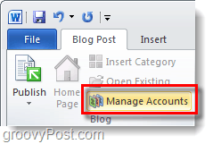 manage blogs with office 2010