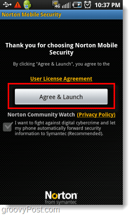 agree to norton android agreement