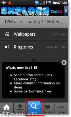 search zedge for free ring tones on android