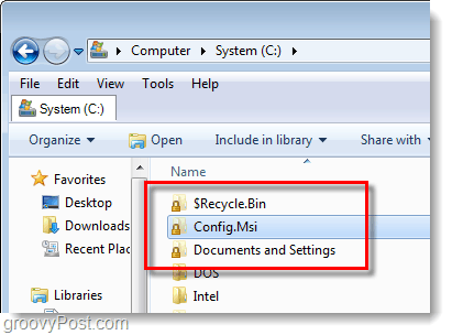 låsikon på design i Windows 7