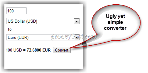Google Finance Currency Converter Tool