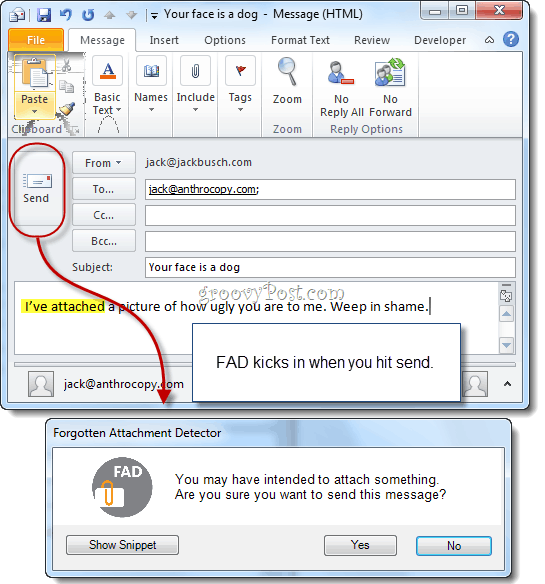 Forgotten Attachment Detector for Microsoft Outlook