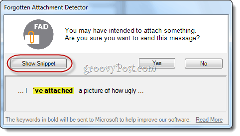 Forgotten Attachment Detector for Microsoft Outlook