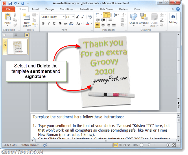 How To Create A Groovy Custom E Card With Powerpoint 2010