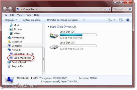 Sharing Files and Folders OS X - Windows 7
