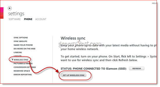 Windows Phone 7 Wireless Sync with Zune
