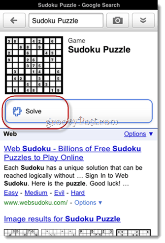 Google Goggles Solves Sudoku iphone