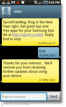 new text message ui for epic 4g samsung froyo
