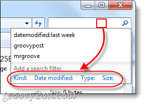 search filters in windows 7