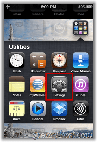 iphone - click settings