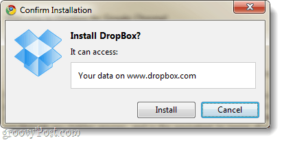 dropbox extension needs to acces dropbox.com