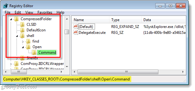 command file extension registry key