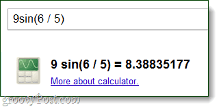 google advanced math result