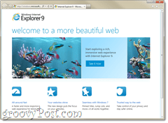 IE9 welcome screen