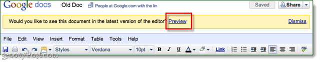 preview old google docs in the new editor