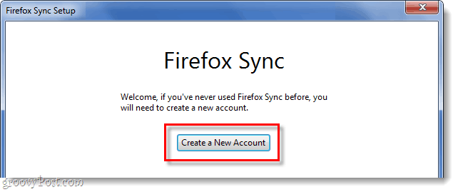 create a new firefox sync account