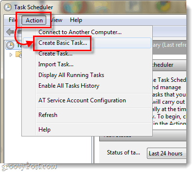 create basic task in task scheduler